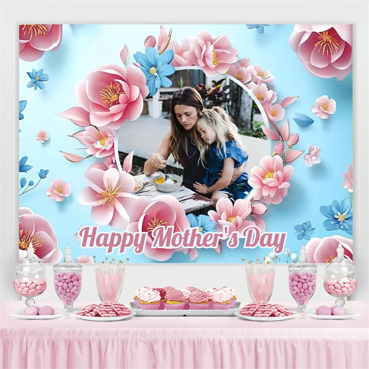 Backdrops For Mother's Day Romantic Floral Wreath Custom Backdrop UK CSH3-122