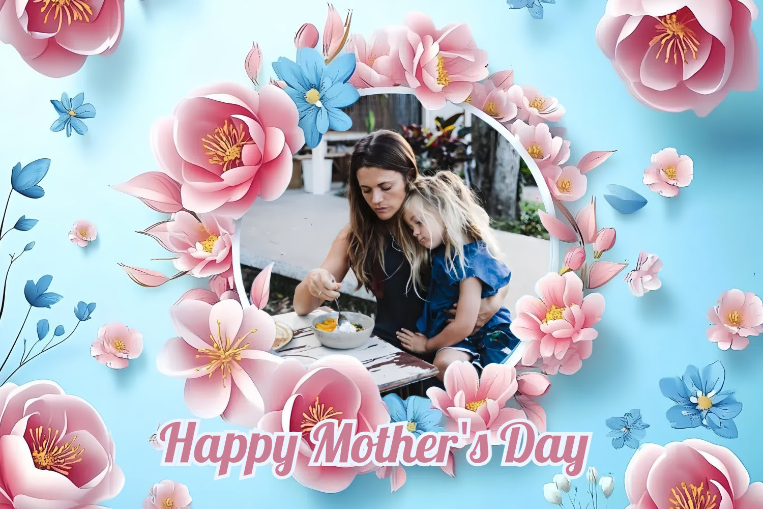 Backdrops For Mother's Day Romantic Floral Wreath Custom Backdrop UK CSH3-122