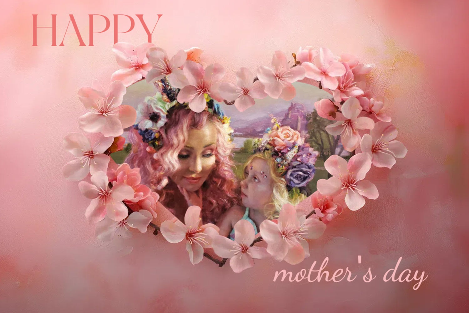 Backdrop For Mothers Day Fantasy Floral Wonderland Custom Backdrop UK CSH3-147