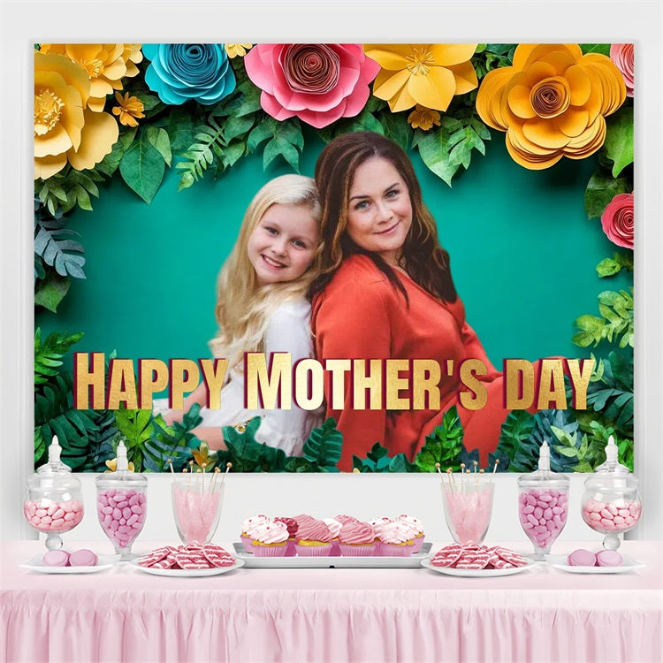 Happy Mother's Day Backdrop Tropical Paradise Customized Backdrop UK CSH3-207