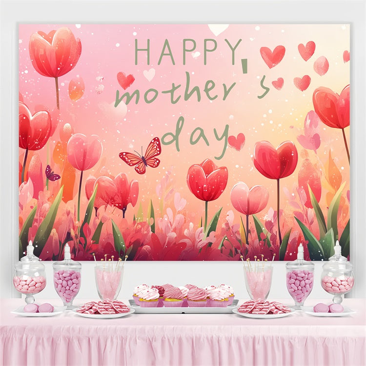 Backdrop For Mothers Day Sunset Tulip Garden Customized Backdrop UK CSH3-97