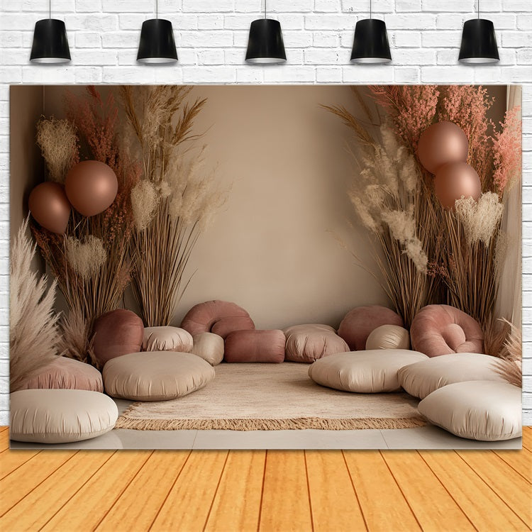 Bohemian Backdrop Balloon Pillow Corner Backdrop UK CSH4-140