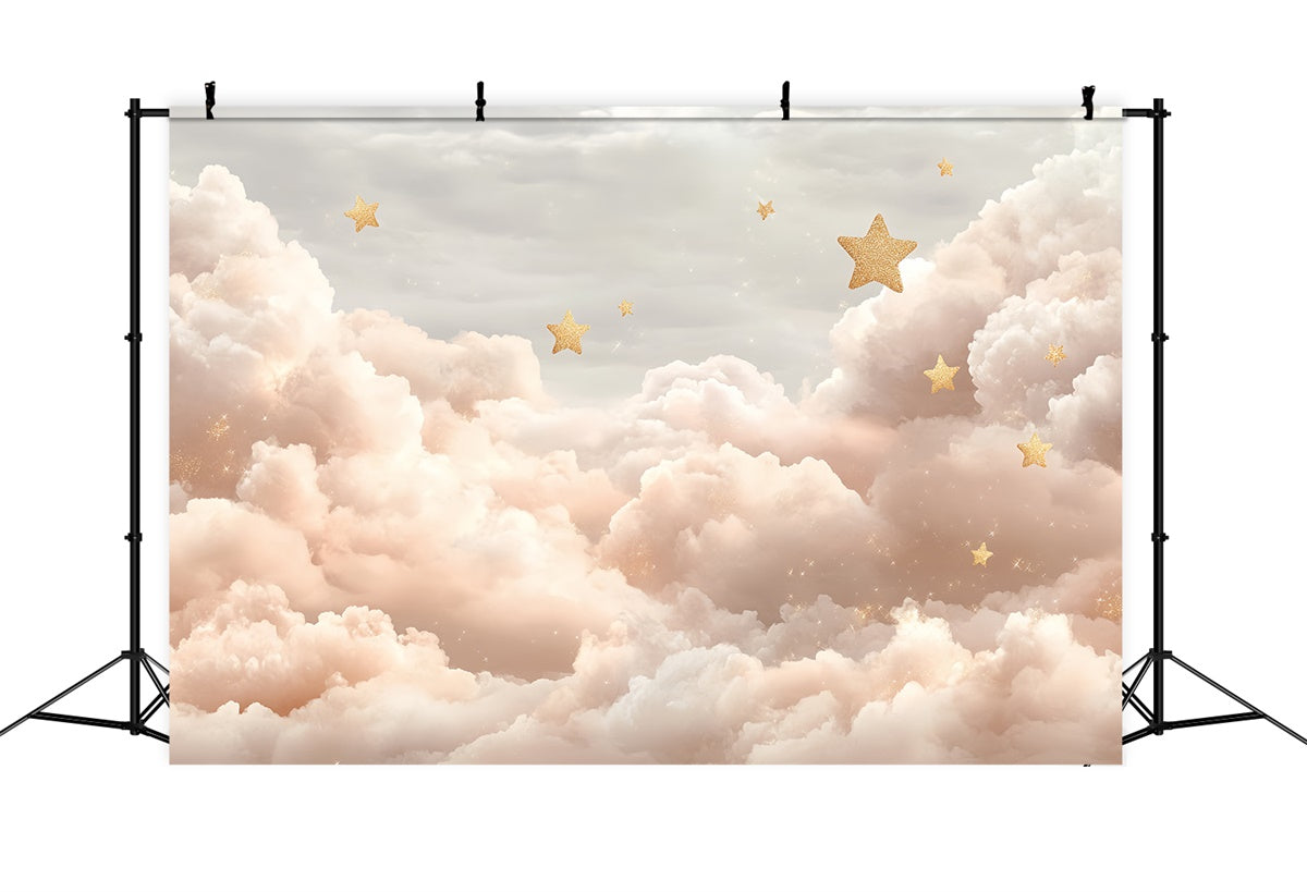 Cloud Photo Backdrop Golden Stars Dream Clouds Backdrop UK CSH4-252