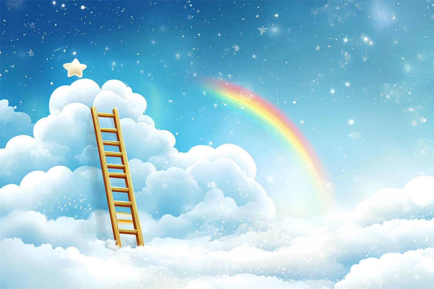 Rainbow Cloud Backdrop Dream Sky Ladder Rainbow Backdrop UK CSH4-263