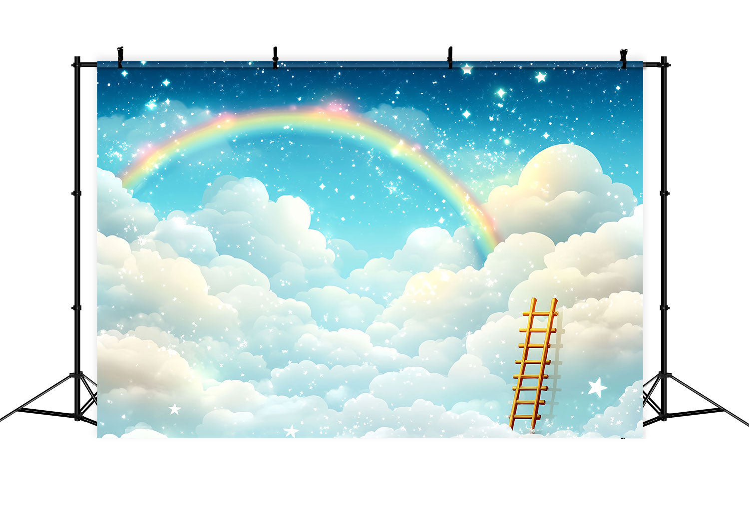 Rainbow And Clouds Backdrop Rainbow Sky Fantasy Backdrop UK CSH4-264