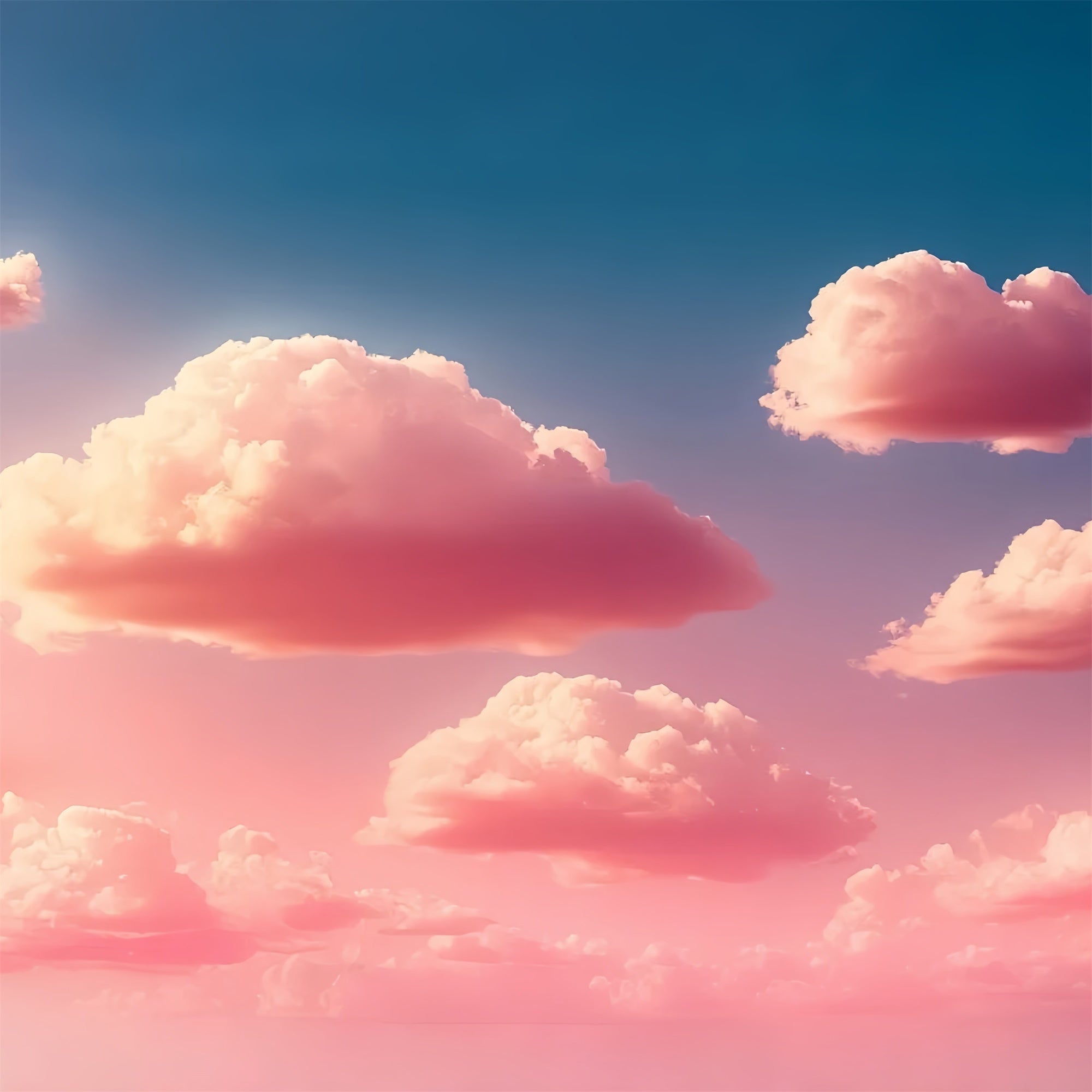Cloud Photo Backdrop Fluffy Clouds Rosy Sky Backdrop UK CSH4-266