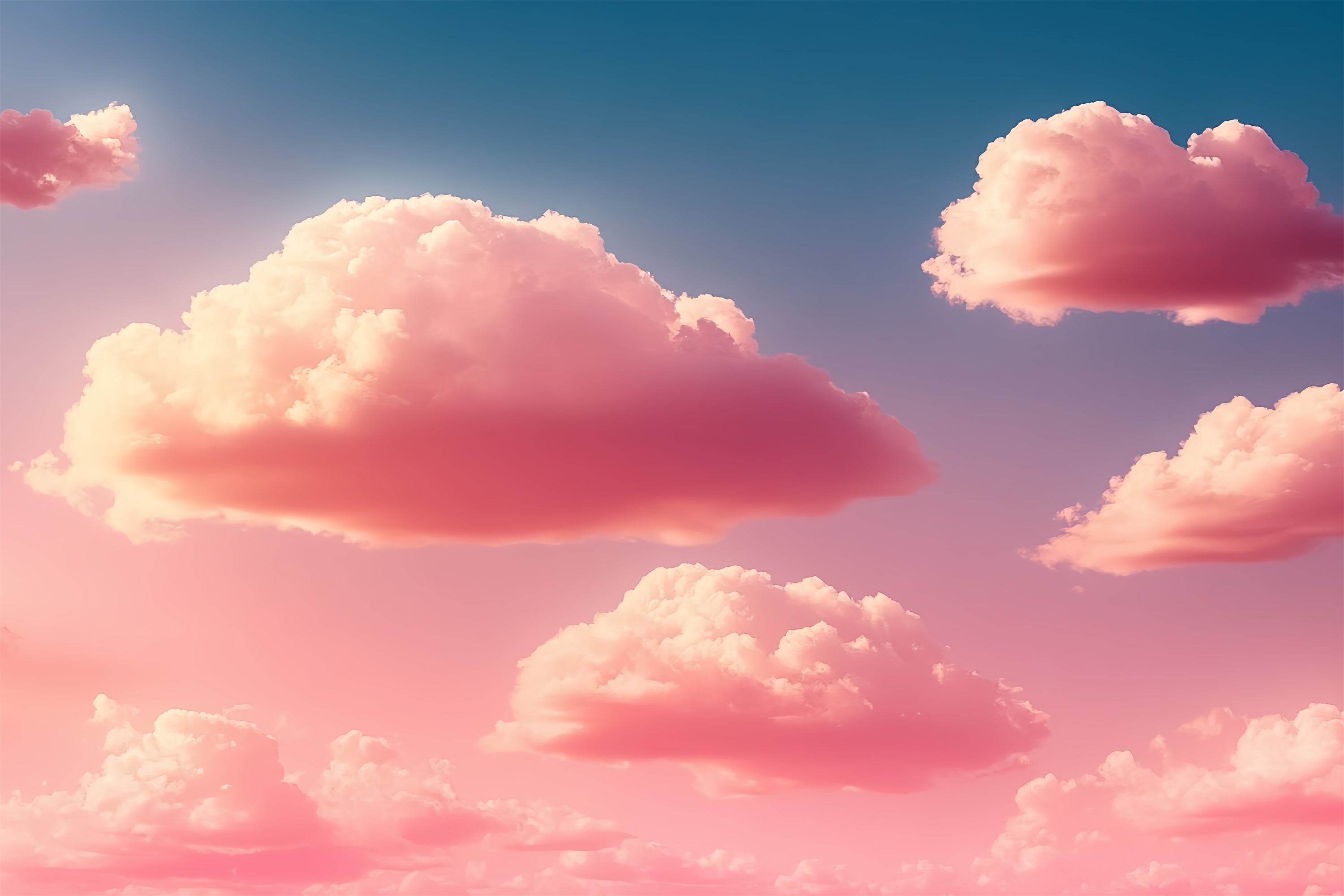 Cloud Photo Backdrop Fluffy Clouds Rosy Sky Backdrop UK CSH4-266