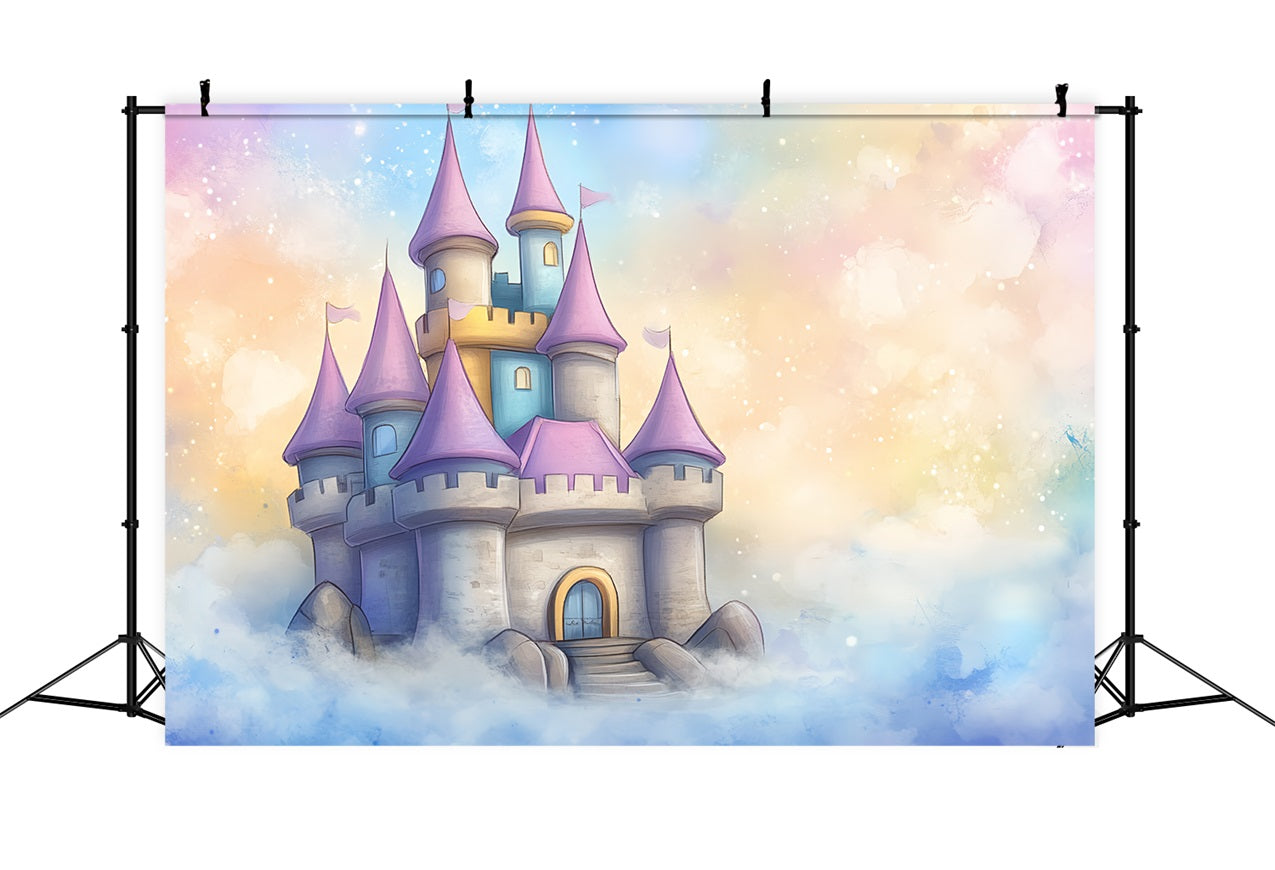 Backdrop Castle Dreamy Cartoon Clouds Backdrop UK CSH4-334