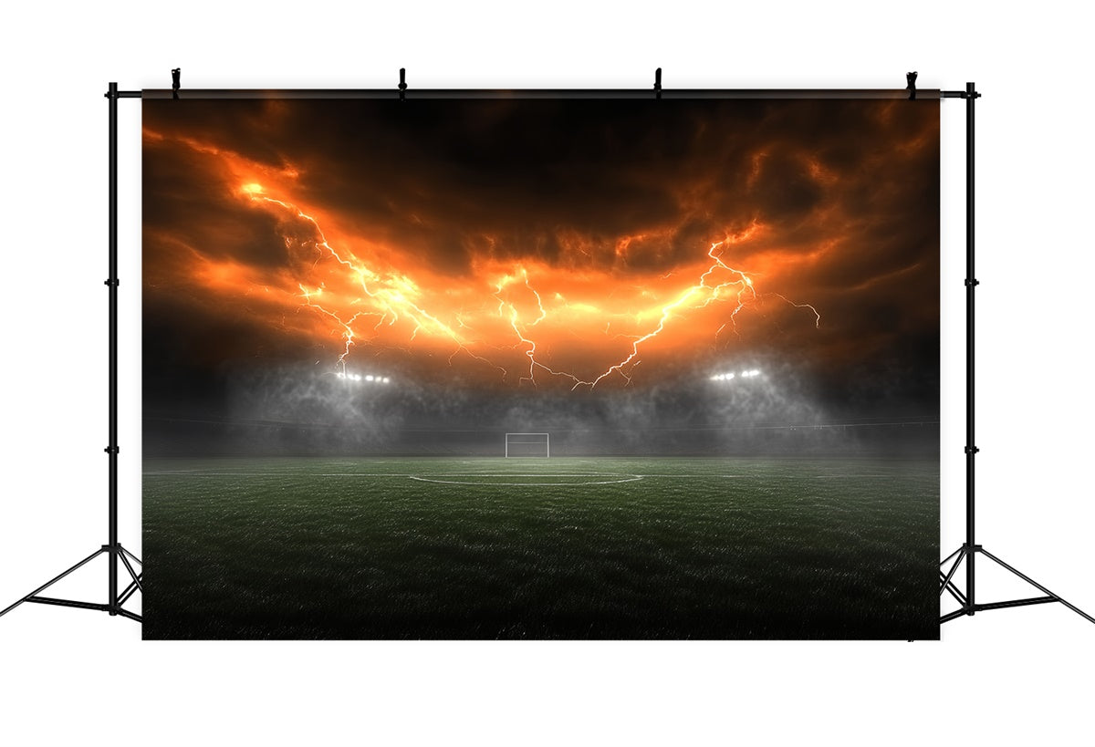 Football Field Backdrop Electric Sky Stadium Goal Backdrop UK CSH4-367