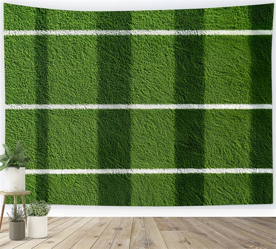 Football Stadium Backdrop Striped Turf Football Field Backdrop UK CSH4-370