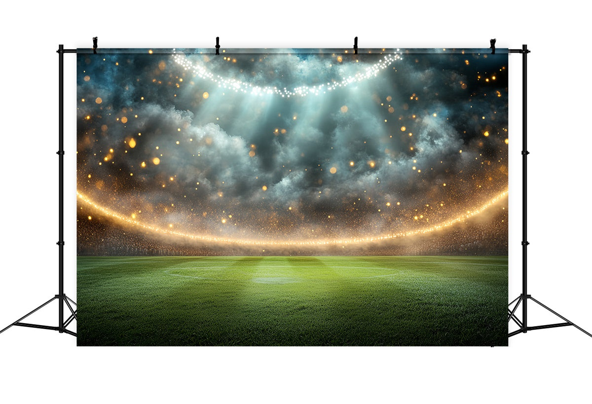Football Field Backdrop Magical Soccer Arena Sparkle Backdrop UK CSH4-371