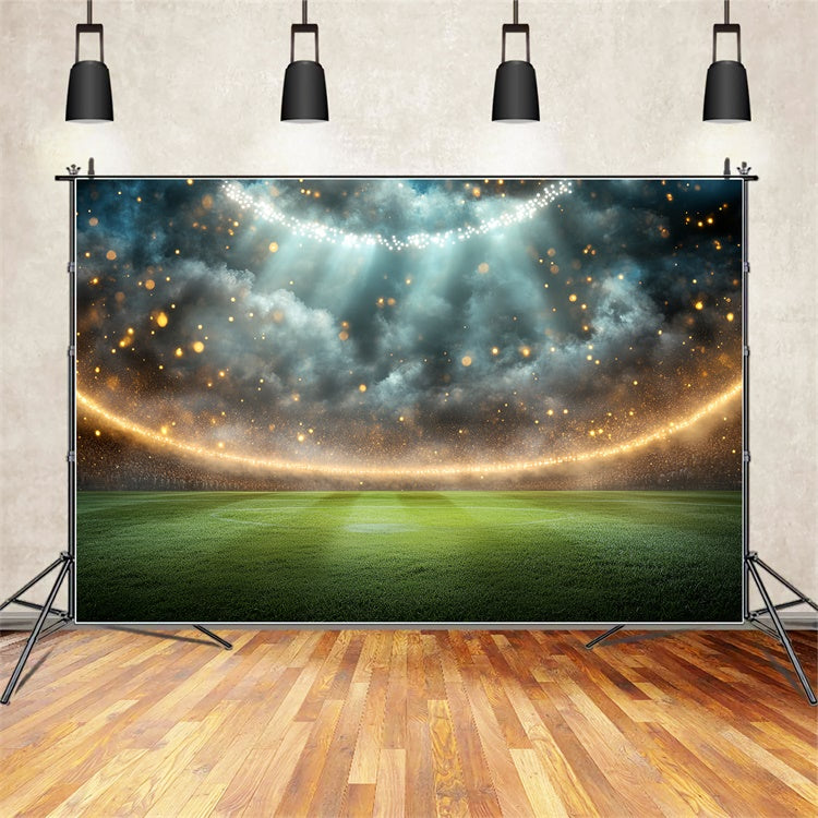 Football Field Backdrop Magical Soccer Arena Sparkle Backdrop UK CSH4-371
