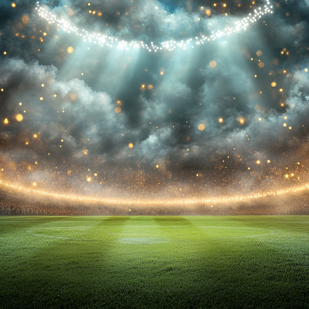 Football Field Backdrop Magical Soccer Arena Sparkle Backdrop UK CSH4-371