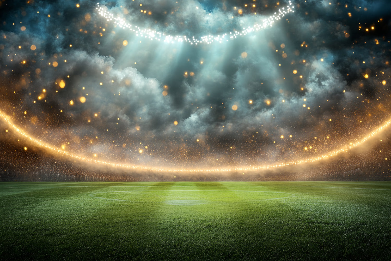 Football Field Backdrop Magical Soccer Arena Sparkle Backdrop UK CSH4-371