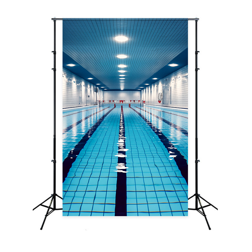 Backdrop Sports Modern Indoor Swimming Pool Backdrop UK CSH4-378