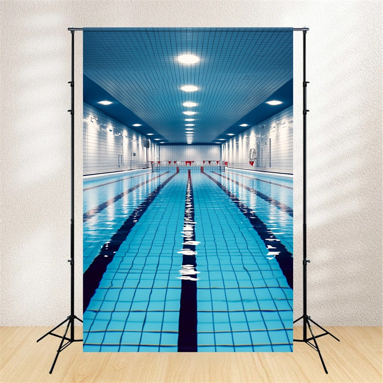 Backdrop Sports Modern Indoor Swimming Pool Backdrop UK CSH4-378