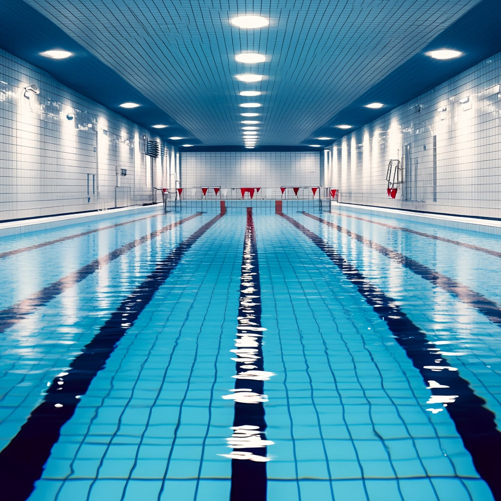 Backdrop Sports Modern Indoor Swimming Pool Backdrop UK CSH4-378