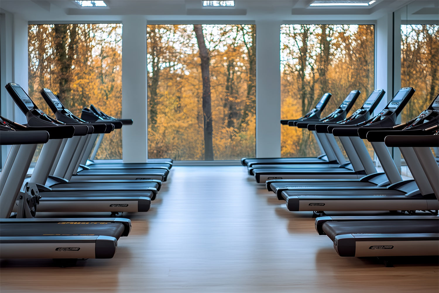 Photography Sports Backdrops Treadmill Gym Room Backdrop UK CSH4-379