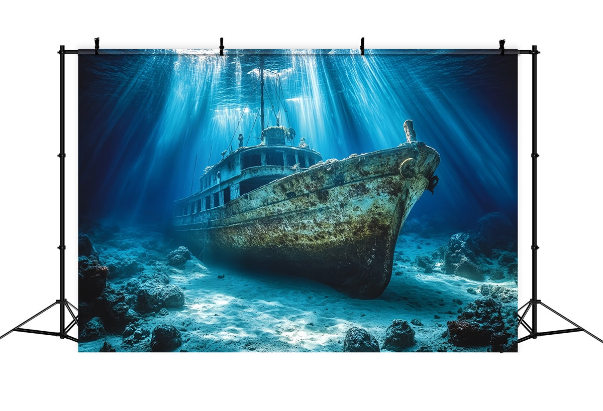 Underwater Backdrop Mystic Wreck Ocean Summer Backdrop UK CSH5-112