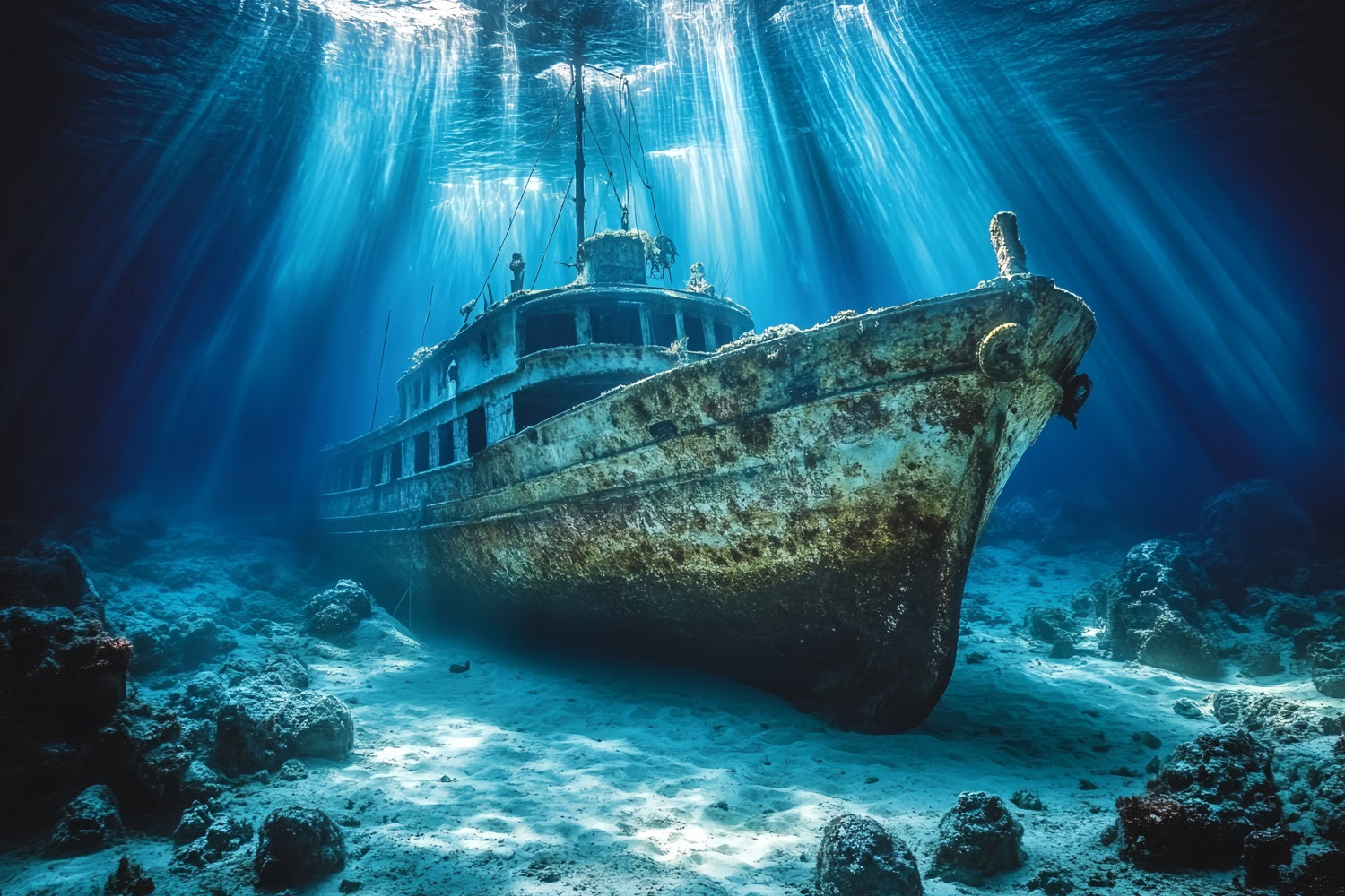 Underwater Backdrop Mystic Wreck Ocean Summer Backdrop UK CSH5-112