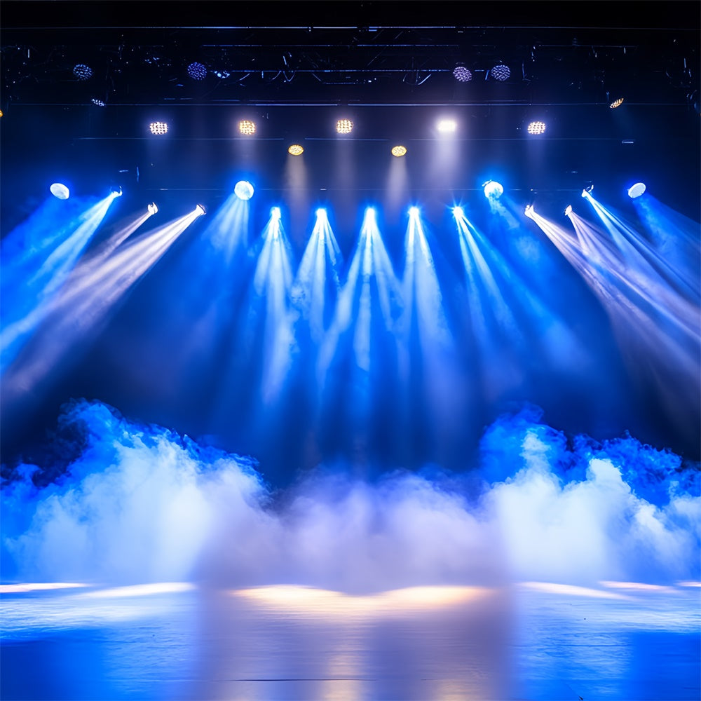 Concert Stage Backdrop Blue Beam Smoke Show Backdrop UK CSH5-153