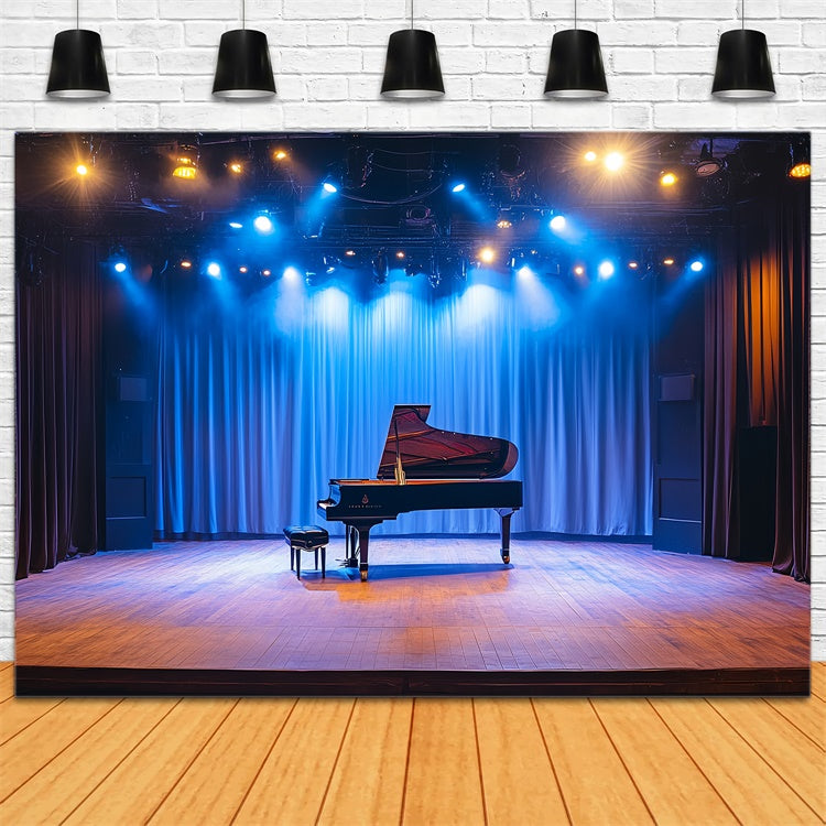 Concert Stage Backdrop Piano Recital Spotlight Backdrop UK CSH5-156