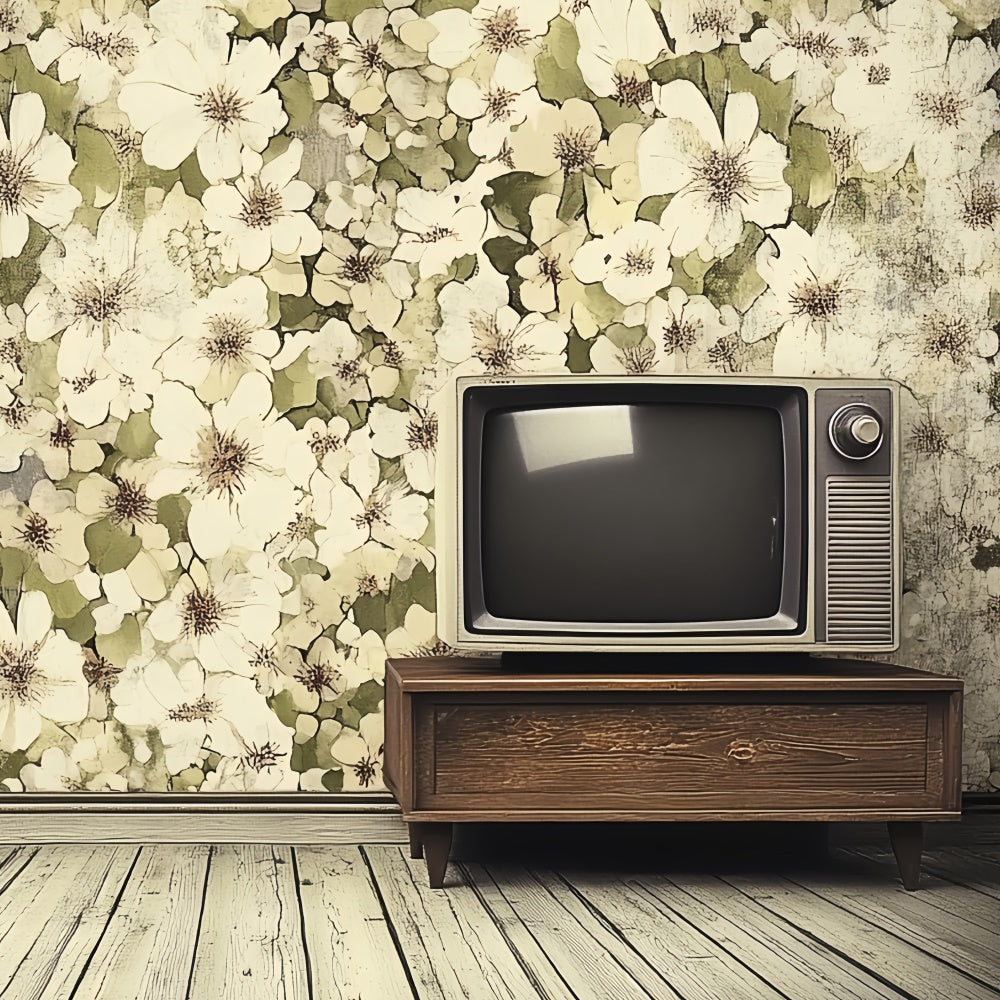 70s Backdrop Floral Living Room Vintage Backdrops UK CSH5-176