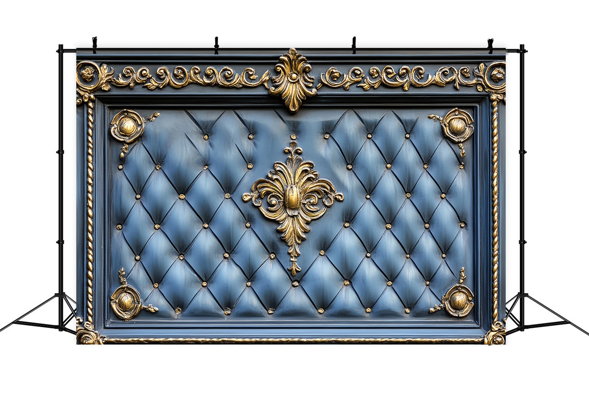 Fathers Day Photo Backdrop Regal Blue Leather Backdrop UK CSH5-26