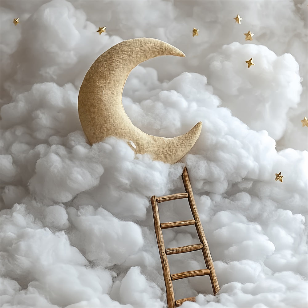 Moon and Stars Backdrop Golden Moon Climb Newborn Backdrop UK CSH5-261