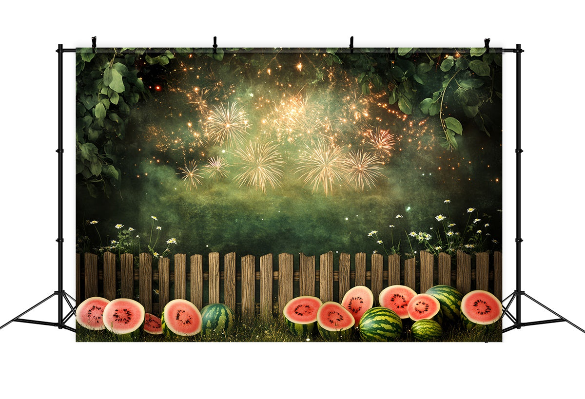 Fireworks Backdrop Watermelon Sparkle Garden Kids Backdrop UK CSH5-262