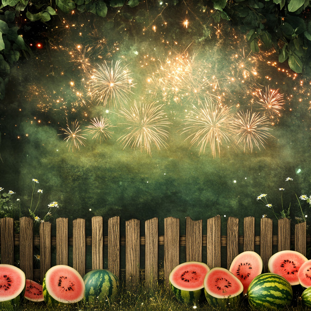 Fireworks Backdrop Watermelon Sparkle Garden Kids Backdrop UK CSH5-262