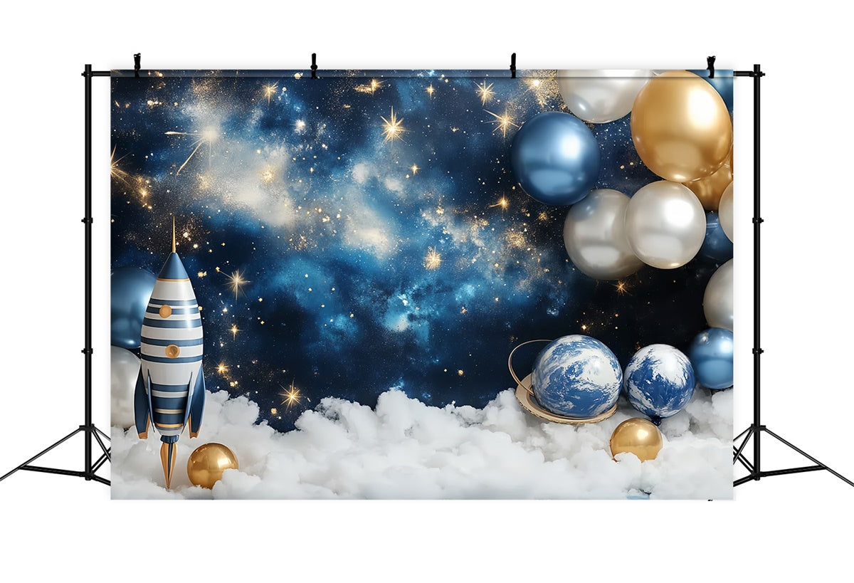 Newborn Photography Backdrop Galaxy Explorer Baby Backdrop UK CSH5-264