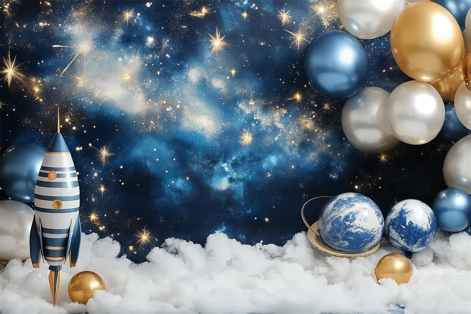 Newborn Photography Backdrop Galaxy Explorer Baby Backdrop UK CSH5-264
