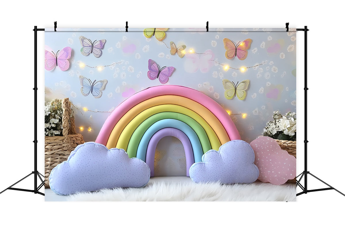 Rainbow Backdrop Butterfly Rainbow Bliss Newborn Backdrops UK CSH5-269