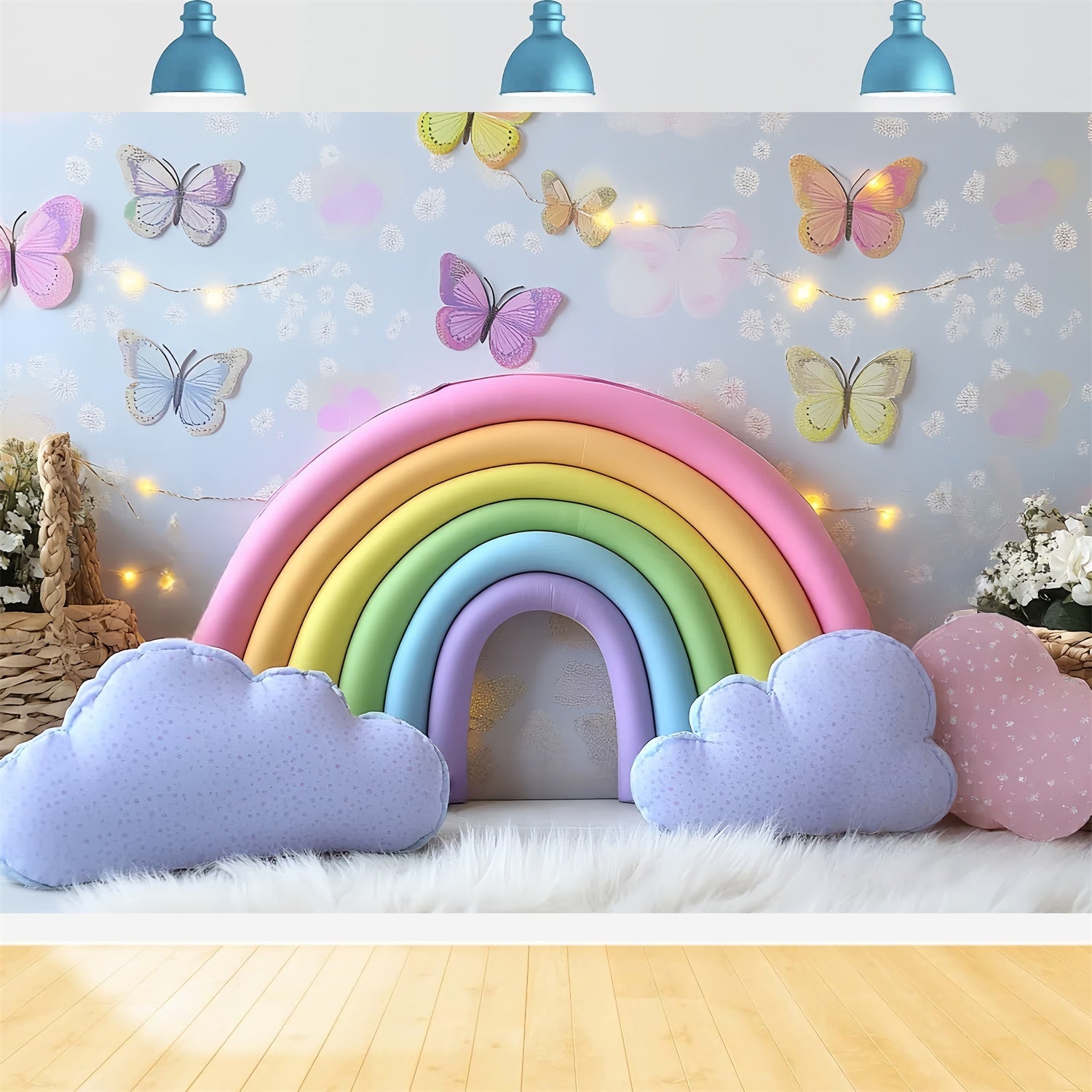 Rainbow Backdrop Butterfly Rainbow Bliss Newborn Backdrops UK CSH5-269