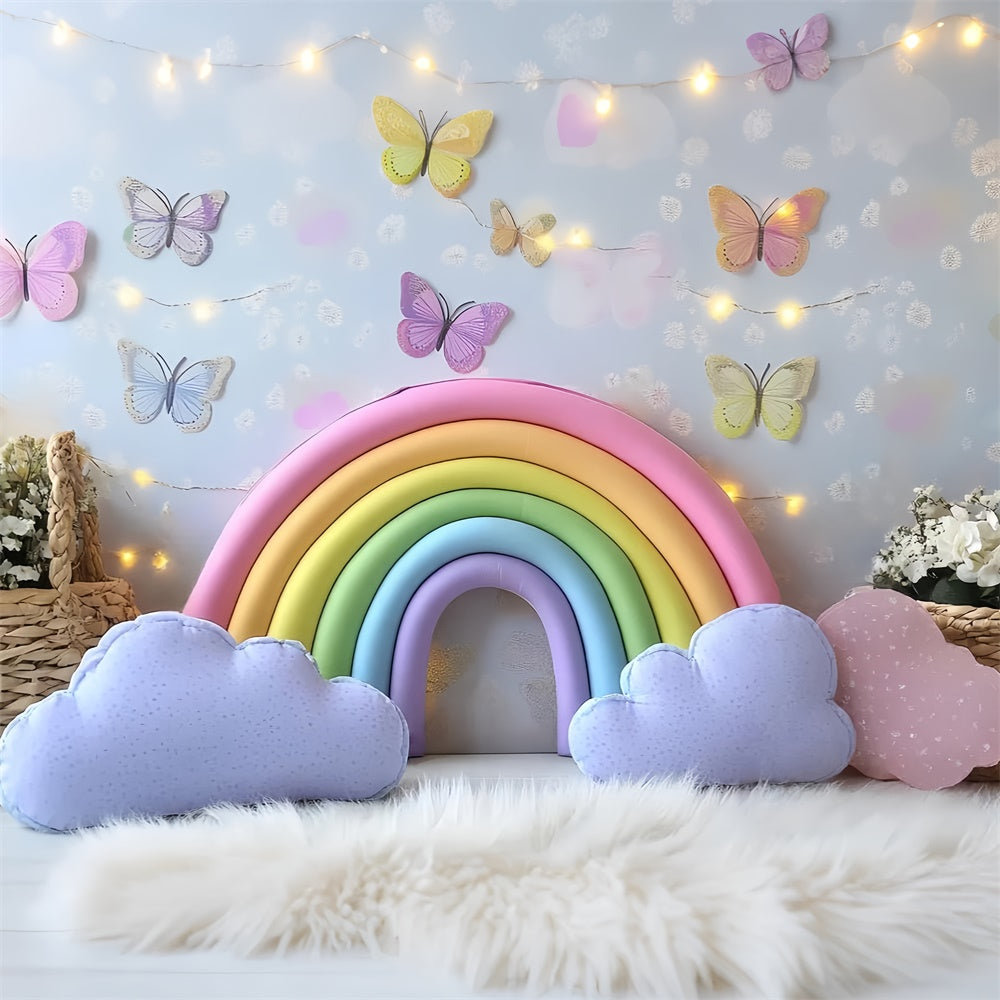 Rainbow Backdrop Butterfly Rainbow Bliss Newborn Backdrops UK CSH5-269