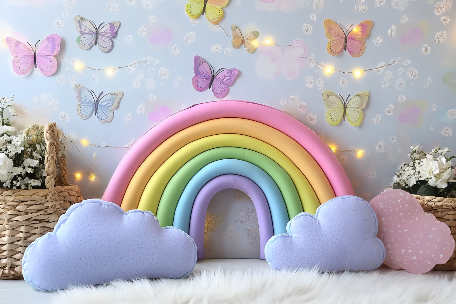 Rainbow Backdrop Butterfly Rainbow Bliss Newborn Backdrops UK CSH5-269