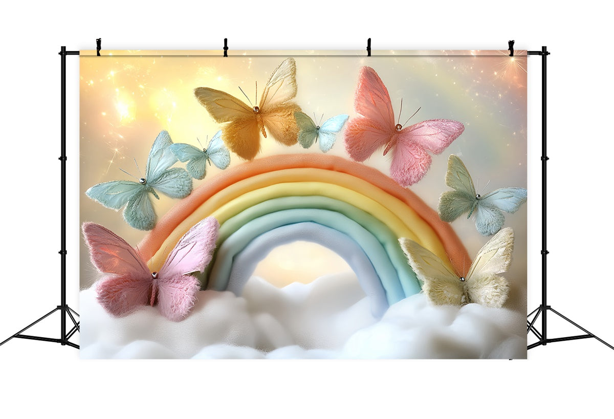 Butterfly Backdrop Butterfly Rainbow Glow Kids Backdrop UK CSH5-273