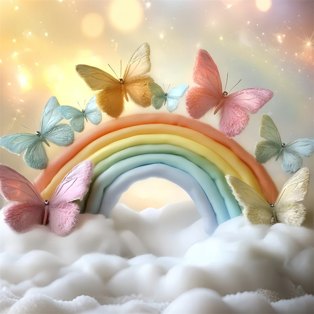 Butterfly Backdrop Butterfly Rainbow Glow Kids Backdrop UK CSH5-273