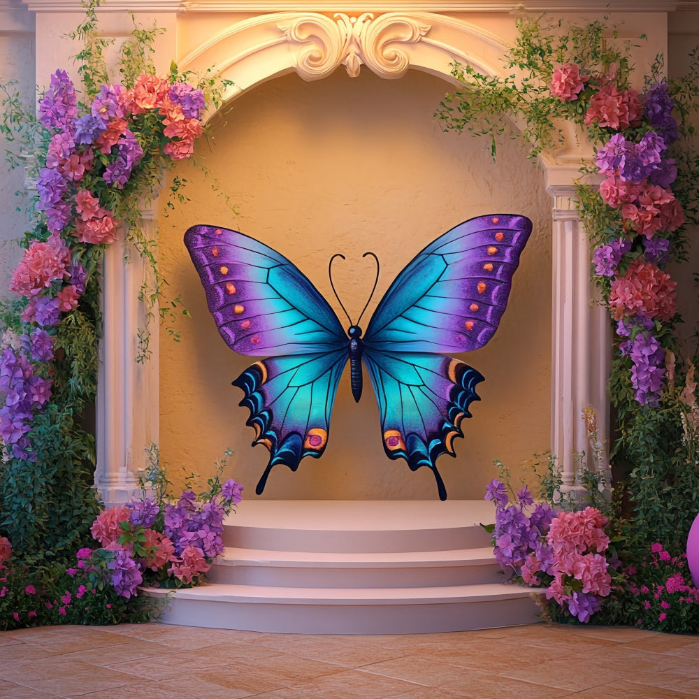 Butterfly Backdrops Butterfly Bloom Ballroom Kids Backdrop UK CSH5-275