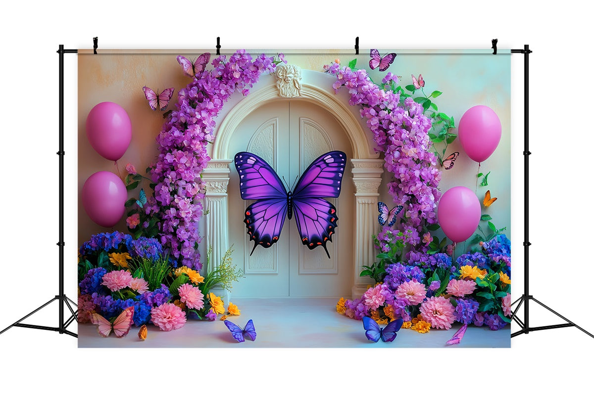 Butterfly Photo Backdrop Butterfly Garden Gate Kids Backdrops UK CSH5-276