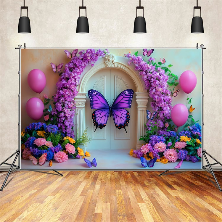 Butterfly Photo Backdrop Butterfly Garden Gate Kids Backdrops UK CSH5-276
