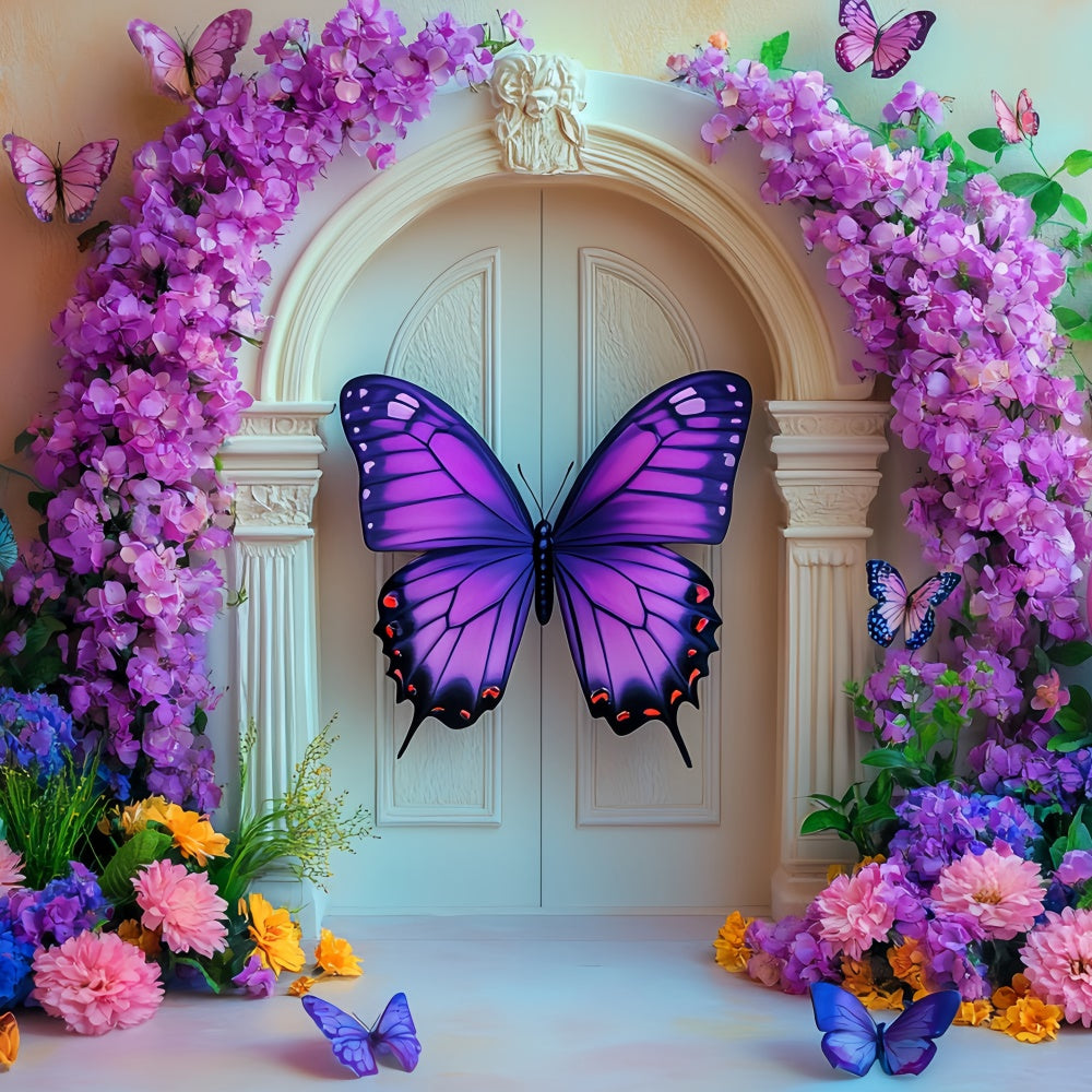 Butterfly Photo Backdrop Butterfly Garden Gate Kids Backdrops UK CSH5-276