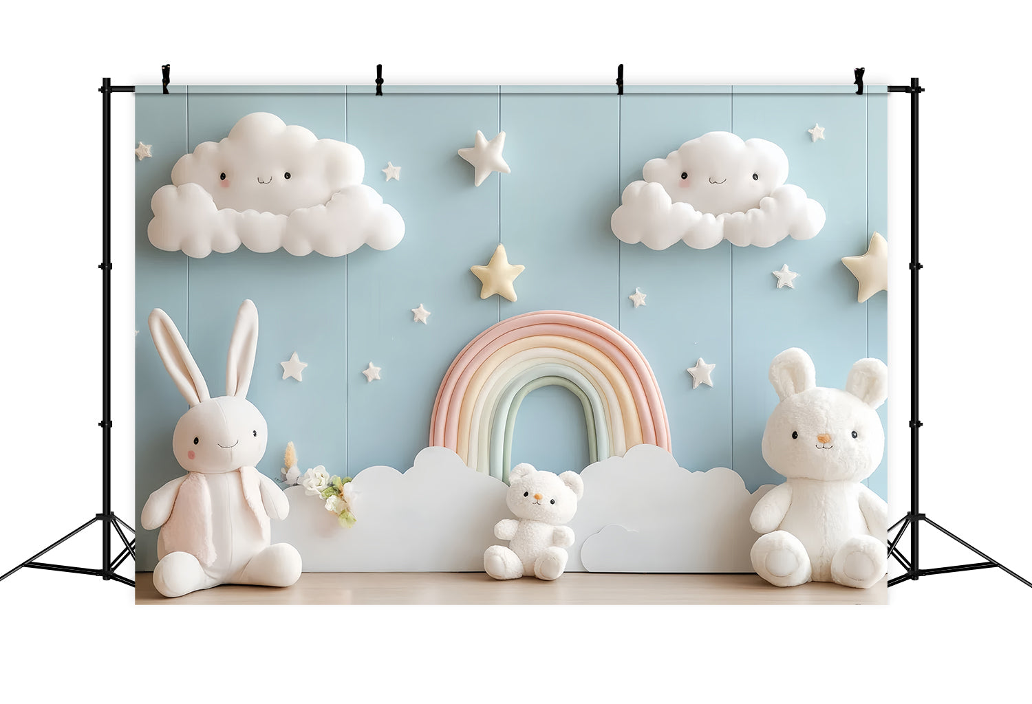 Newborn Photography Backdrops Bunny Rainbow Cloud Backdrop UK CSH5-278