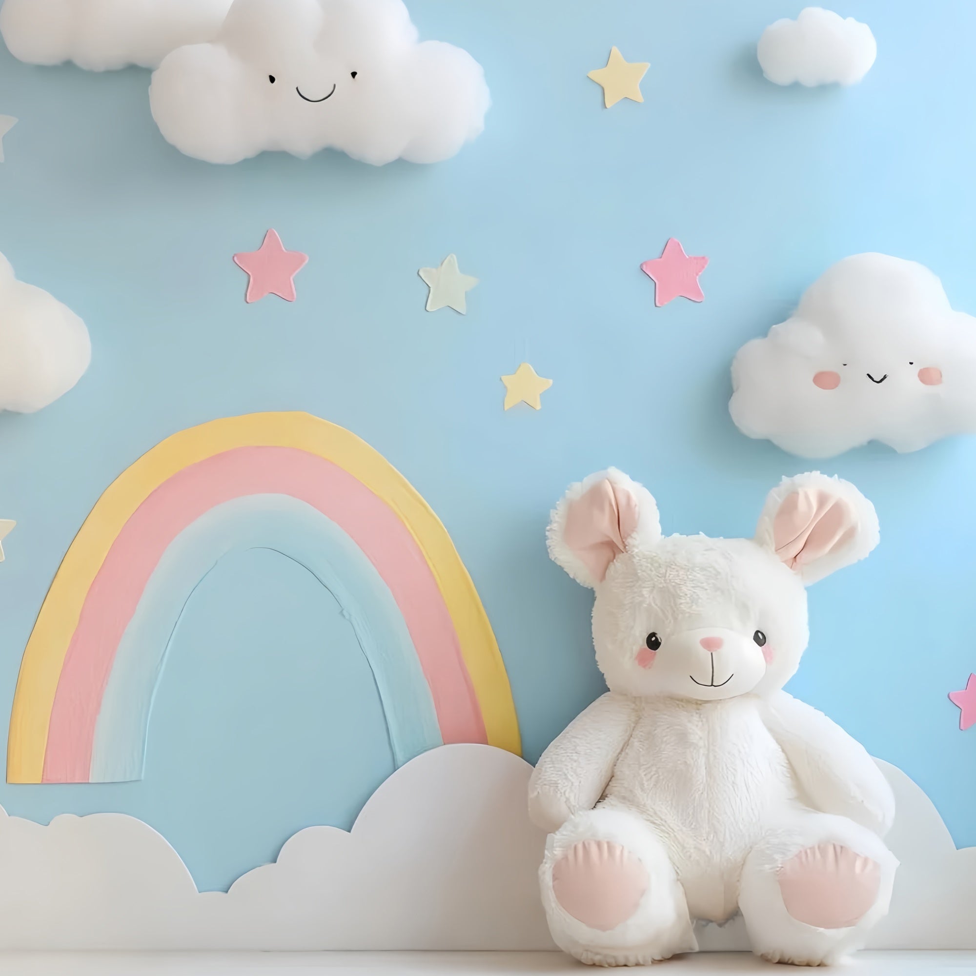 Newborn Photoshoot Backdrop Playful Sky Dream Backdrop UK CSH5-279