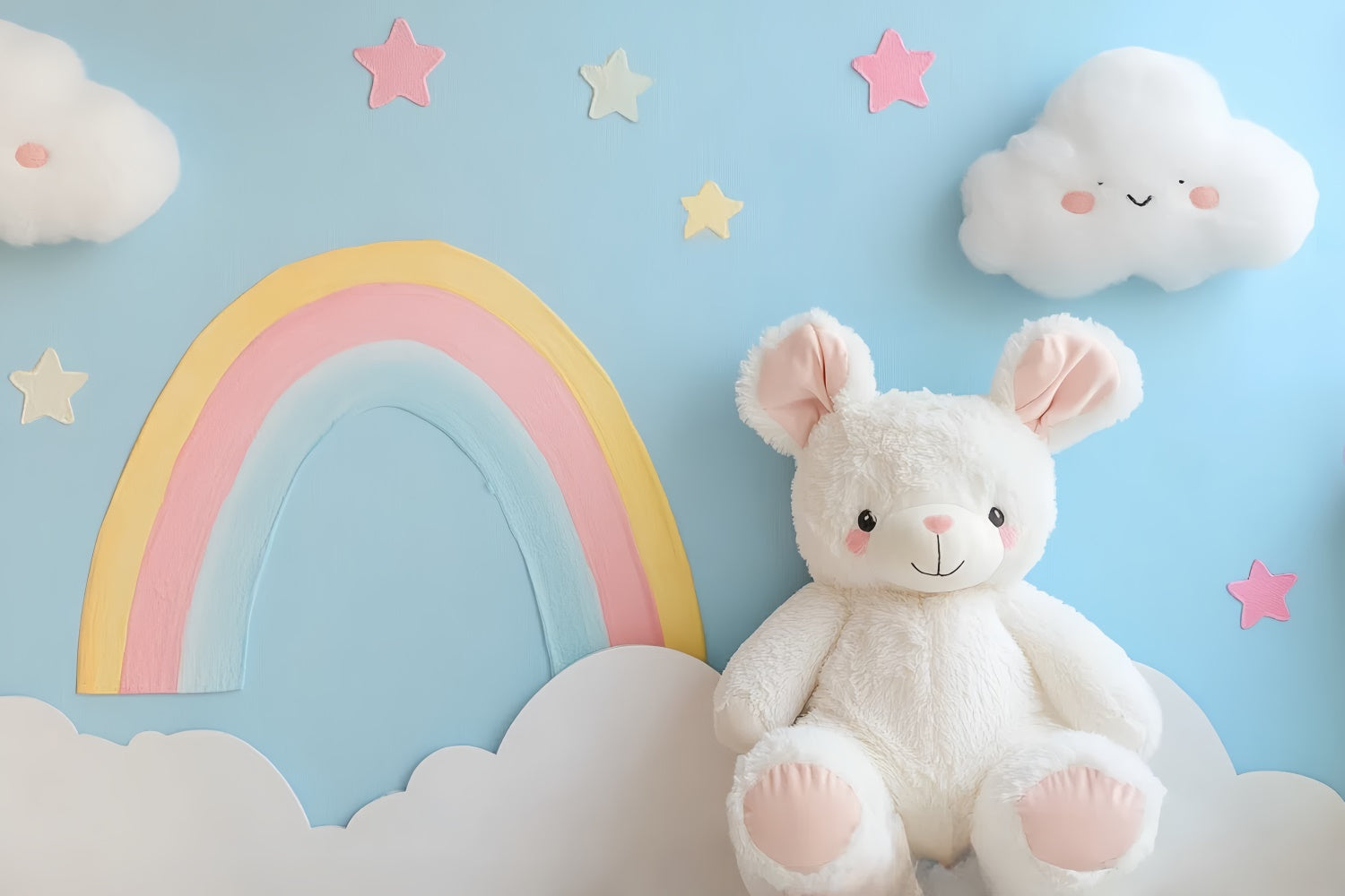 Newborn Photoshoot Backdrop Playful Sky Dream Backdrop UK CSH5-279