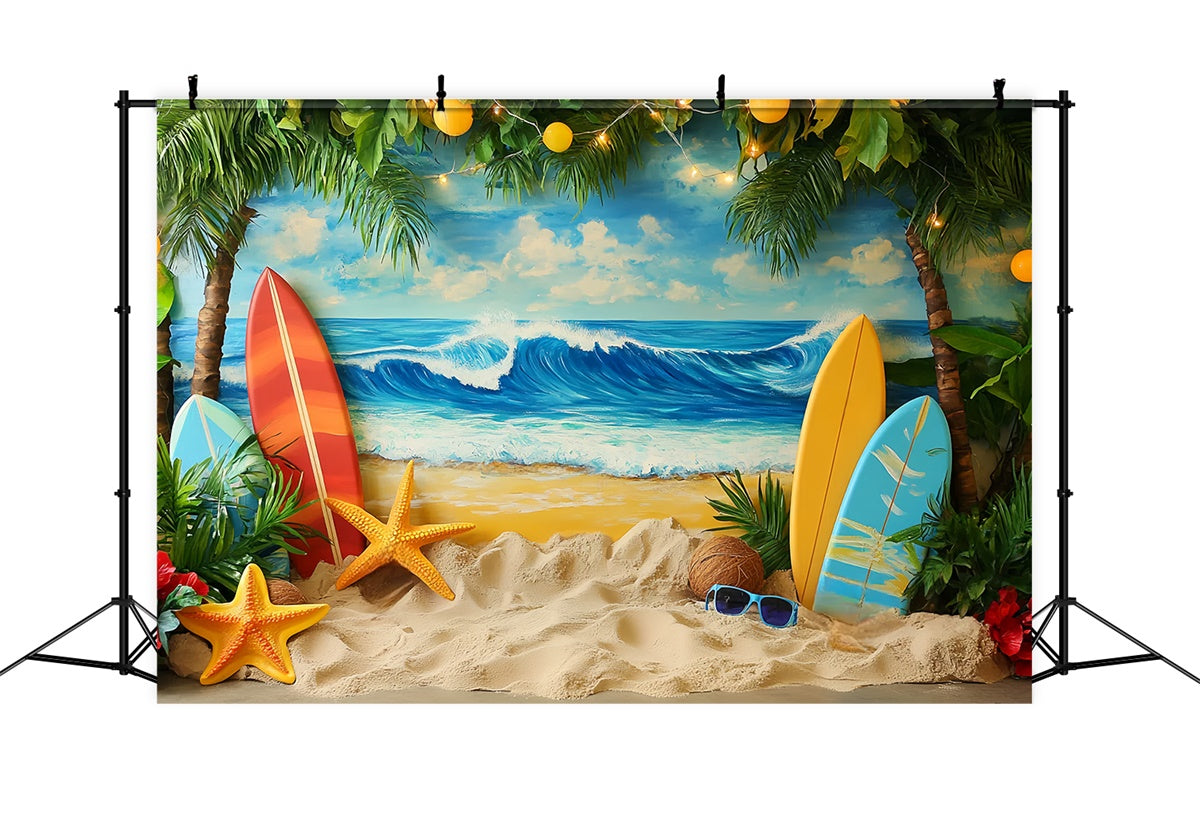Children Backdrops Tropical Wave Paradise Backdrop UK CSH5-281