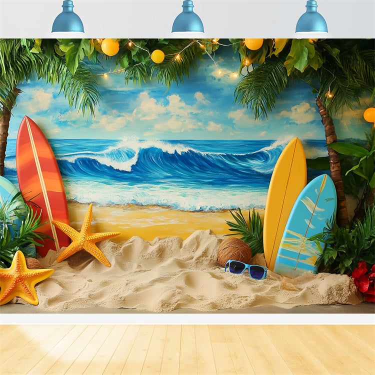 Children Backdrops Tropical Wave Paradise Backdrop UK CSH5-281