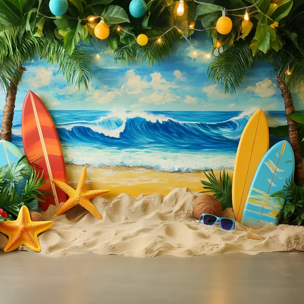 Children Backdrops Tropical Wave Paradise Backdrop UK CSH5-281