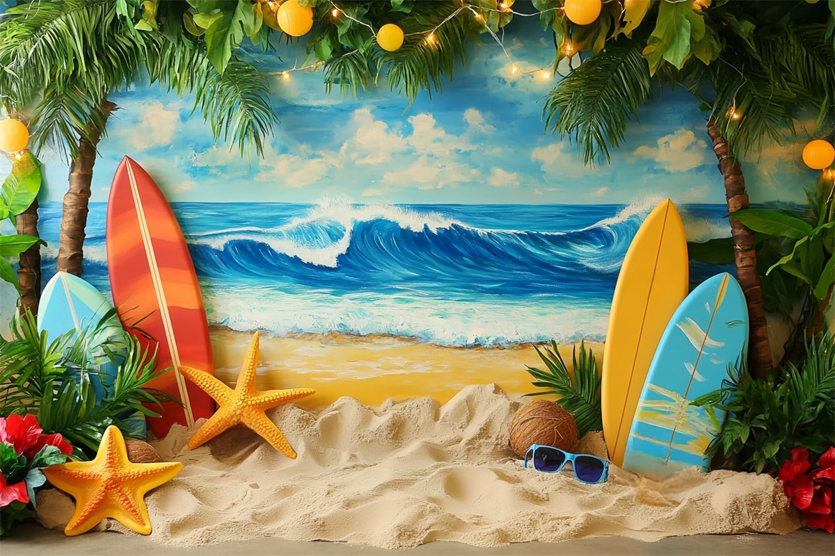 Children Backdrops Tropical Wave Paradise Backdrop UK CSH5-281